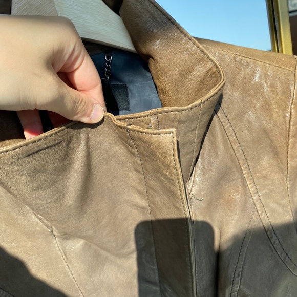 Cropped Biker Jacket Lambskin/cotton - Picture 7 of 7